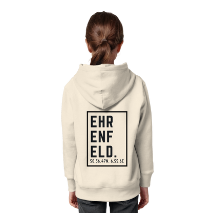 Ehrenfeld Koordinaten (großer Druck auf dem Rücken) - Kids Organic Hoodie