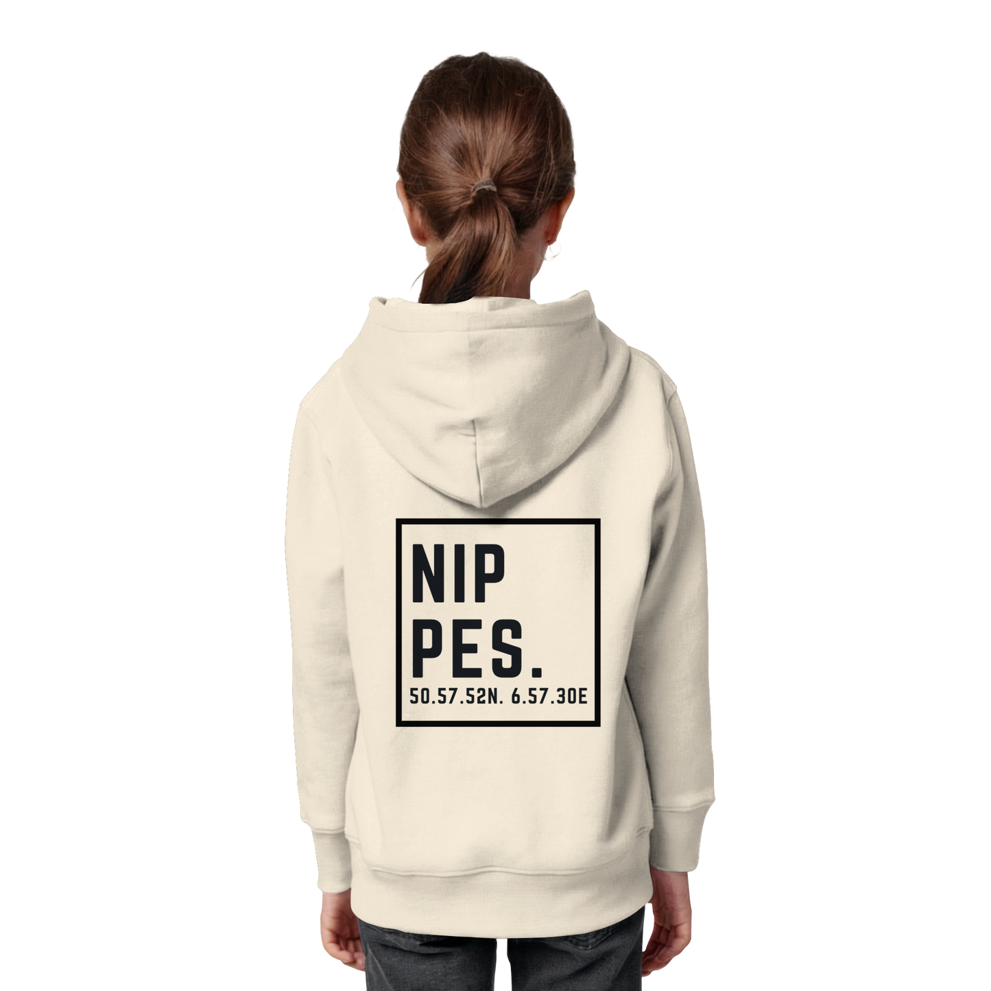 Nippes Koordinaten (großer Druck auf dem Rücken) - Kids Organic Hoodie