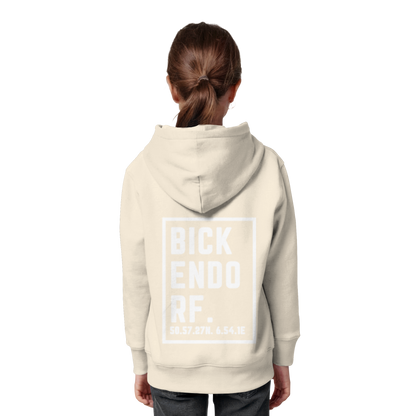 Bickendorf Koordinaten (großer Druck auf dem Rücken) - Kids Organic Hoodie