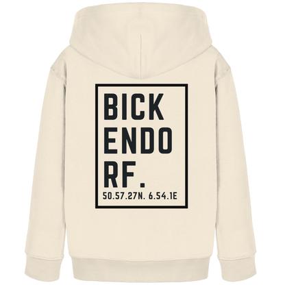 Bickendorf Koordinaten (großer Druck auf dem Rücken) - Kids Organic Hoodie