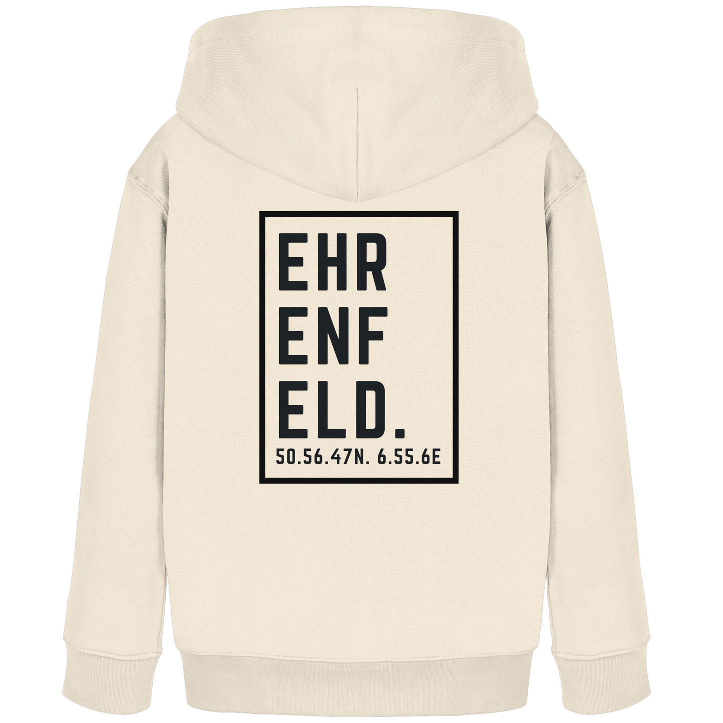 Ehrenfeld Koordinaten (großer Druck auf dem Rücken) - Kids Organic Hoodie