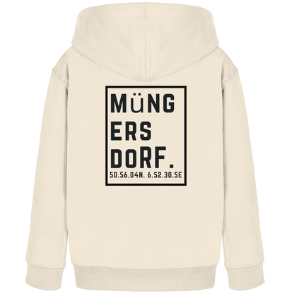 Müngersdorf Koordinaten (großer Druck auf dem Rücken) - Kids Organic Hoodie