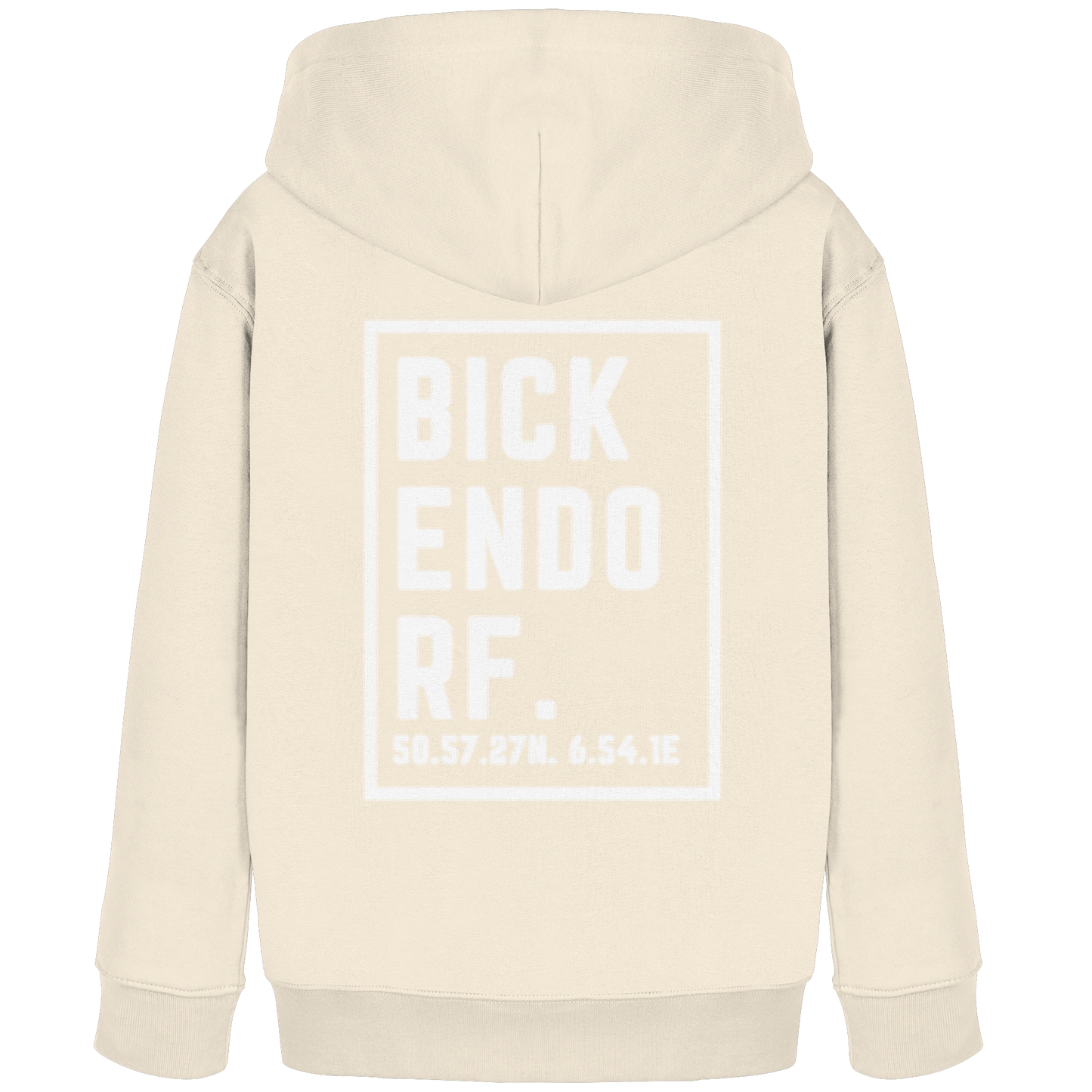 Bickendorf Koordinaten (großer Druck auf dem Rücken) - Kids Organic Hoodie