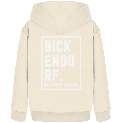 Bickendorf Koordinaten (großer Druck auf dem Rücken) - Kids Organic Hoodie