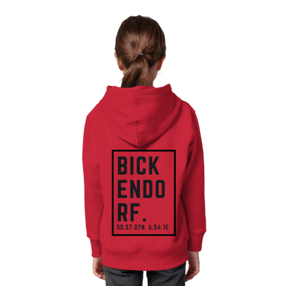 Bickendorf Koordinaten (großer Druck auf dem Rücken) - Kids Organic Hoodie