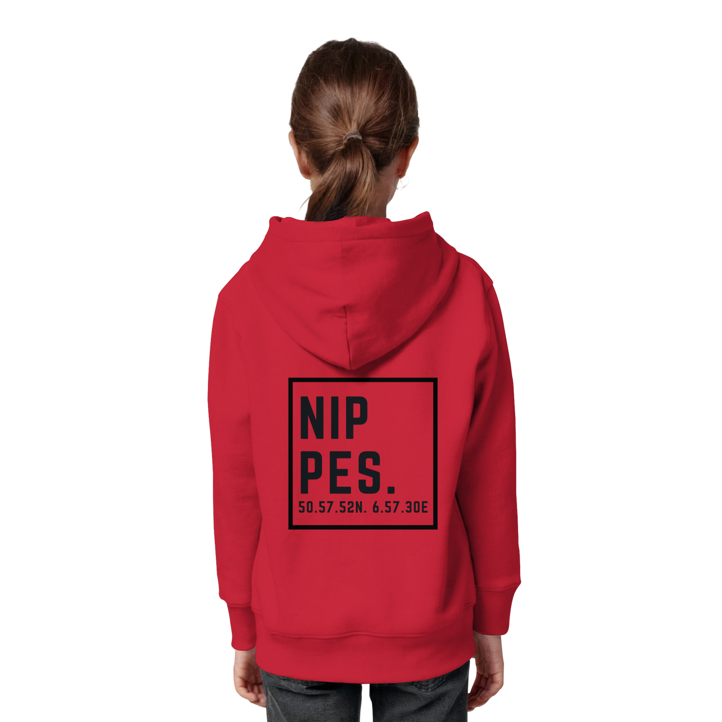 Nippes Koordinaten (großer Druck auf dem Rücken) - Kids Organic Hoodie