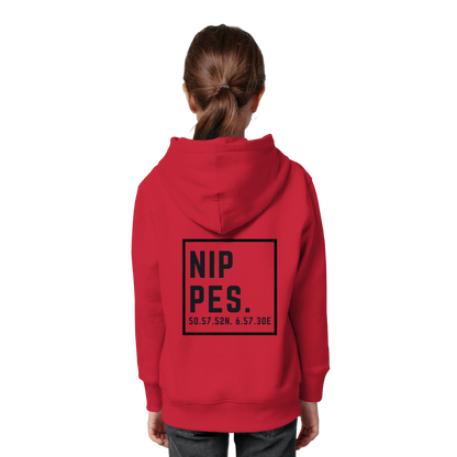 Nippes Koordinaten (großer Druck auf dem Rücken) - Kids Organic Hoodie