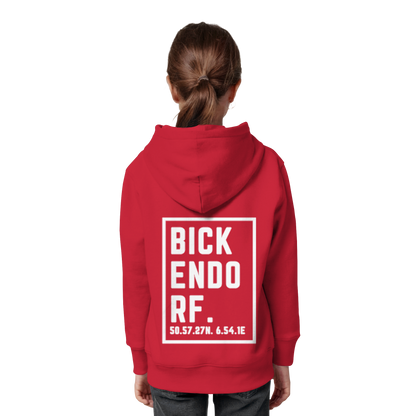 Bickendorf Koordinaten (großer Druck auf dem Rücken) - Kids Organic Hoodie