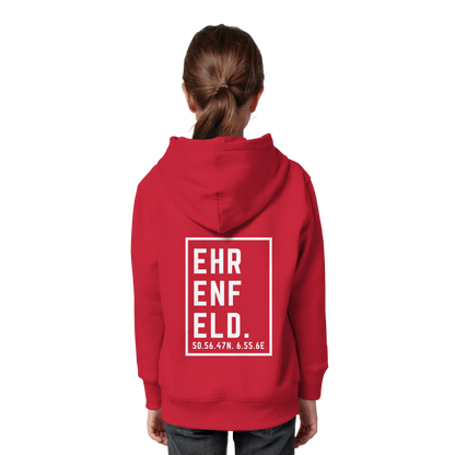 Ehrenfeld Koordinaten (großer Druck auf dem Rücken) - Kids Organic Hoodie