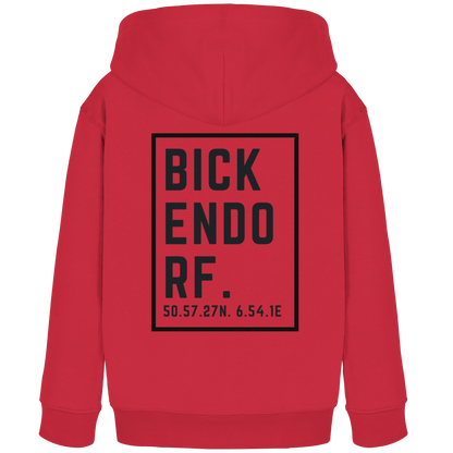 Bickendorf Koordinaten (großer Druck auf dem Rücken) - Kids Organic Hoodie