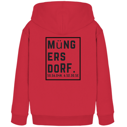 Müngersdorf Koordinaten (großer Druck auf dem Rücken) - Kids Organic Hoodie