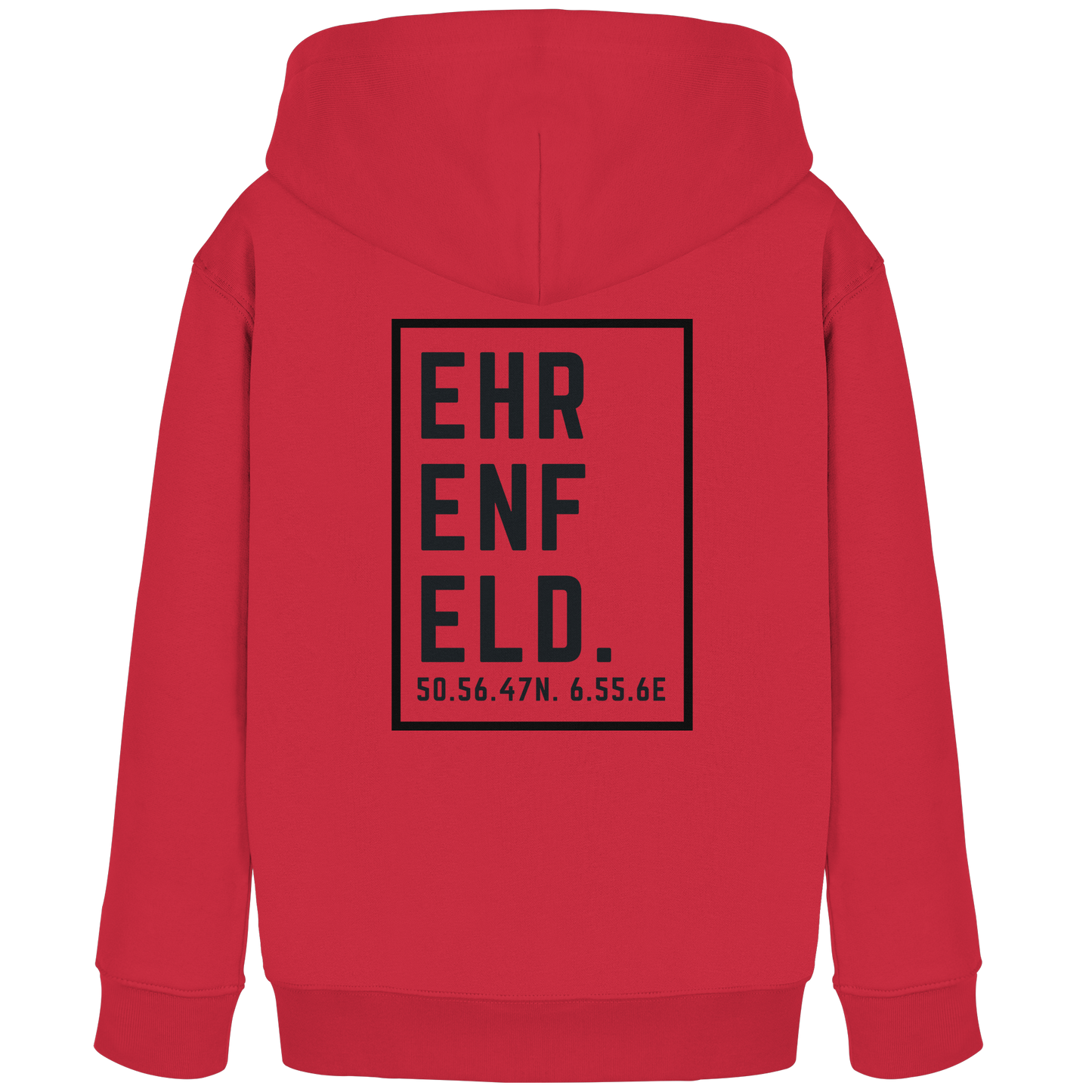 Ehrenfeld Koordinaten (großer Druck auf dem Rücken) - Kids Organic Hoodie
