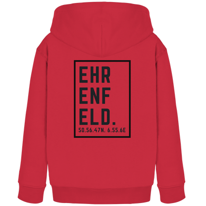 Ehrenfeld Koordinaten (großer Druck auf dem Rücken) - Kids Organic Hoodie