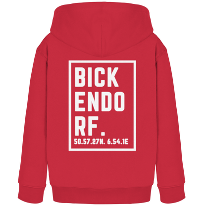 Bickendorf Koordinaten (großer Druck auf dem Rücken) - Kids Organic Hoodie