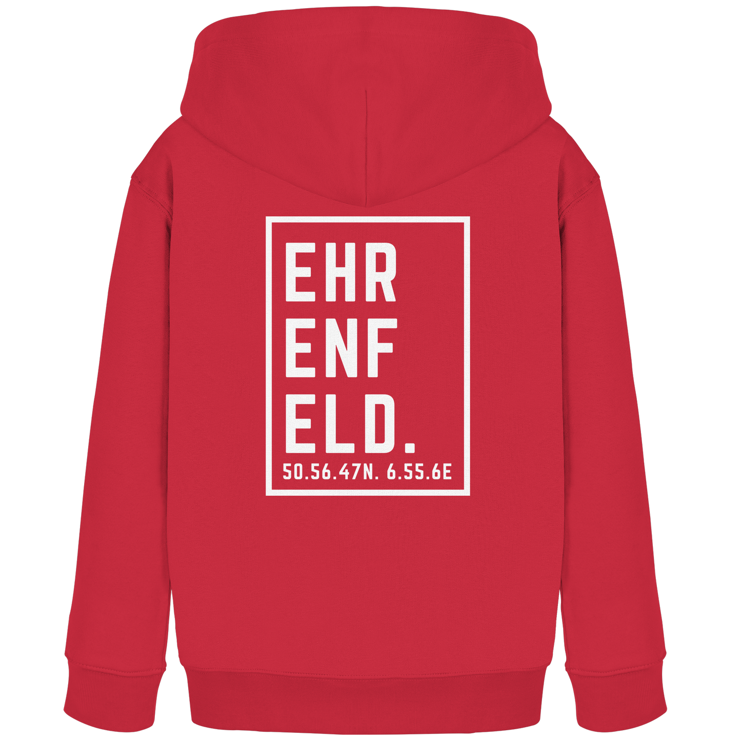 Ehrenfeld Koordinaten (großer Druck auf dem Rücken) - Kids Organic Hoodie