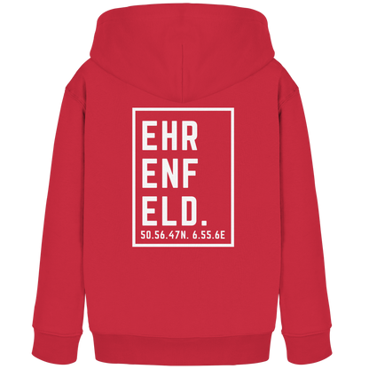 Ehrenfeld Koordinaten (großer Druck auf dem Rücken) - Kids Organic Hoodie