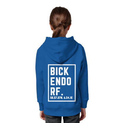 Bickendorf Koordinaten (großer Druck auf dem Rücken) - Kids Organic Hoodie