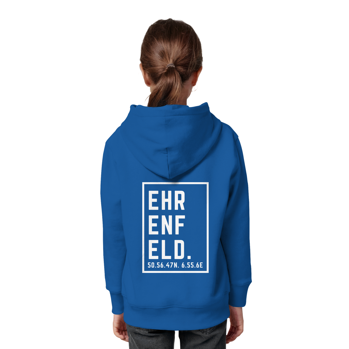 Ehrenfeld Koordinaten (großer Druck auf dem Rücken) - Kids Organic Hoodie