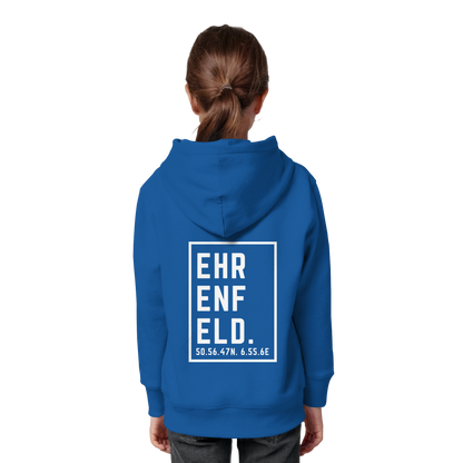 Ehrenfeld Koordinaten (großer Druck auf dem Rücken) - Kids Organic Hoodie