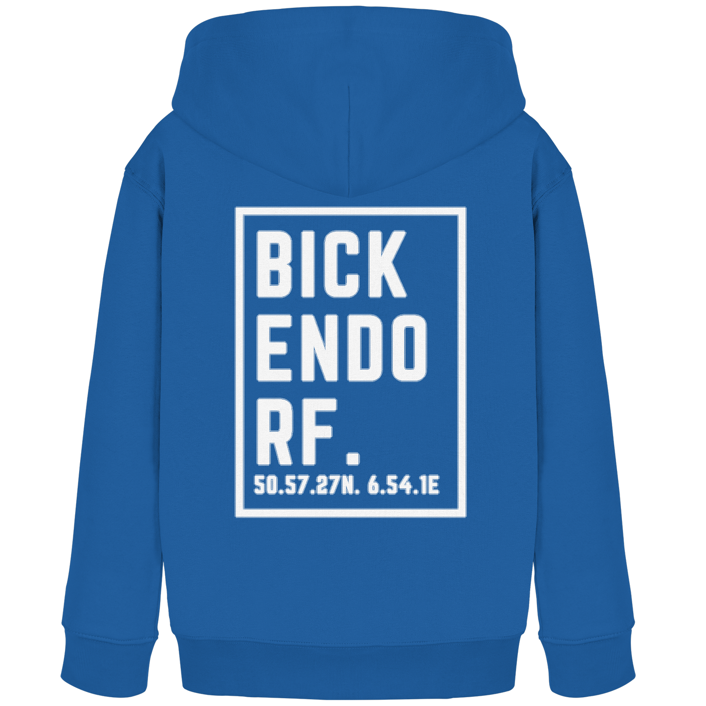 Bickendorf Koordinaten (großer Druck auf dem Rücken) - Kids Organic Hoodie