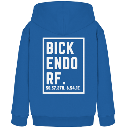 Bickendorf Koordinaten (großer Druck auf dem Rücken) - Kids Organic Hoodie