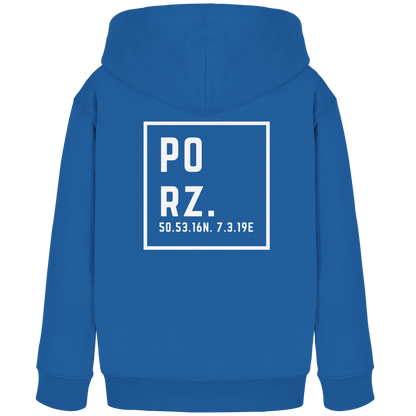 Porz Koordinaten (großer Druck Rücken) - Kids Organic Hoodie