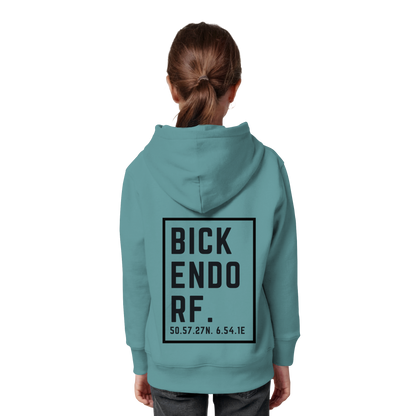 Bickendorf Koordinaten (großer Druck auf dem Rücken) - Kids Organic Hoodie