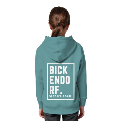 Bickendorf Koordinaten (großer Druck auf dem Rücken) - Kids Organic Hoodie