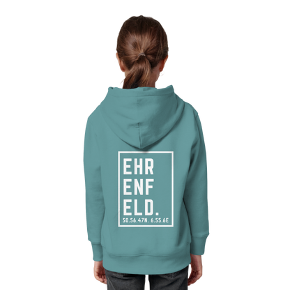 Ehrenfeld Koordinaten (großer Druck auf dem Rücken) - Kids Organic Hoodie