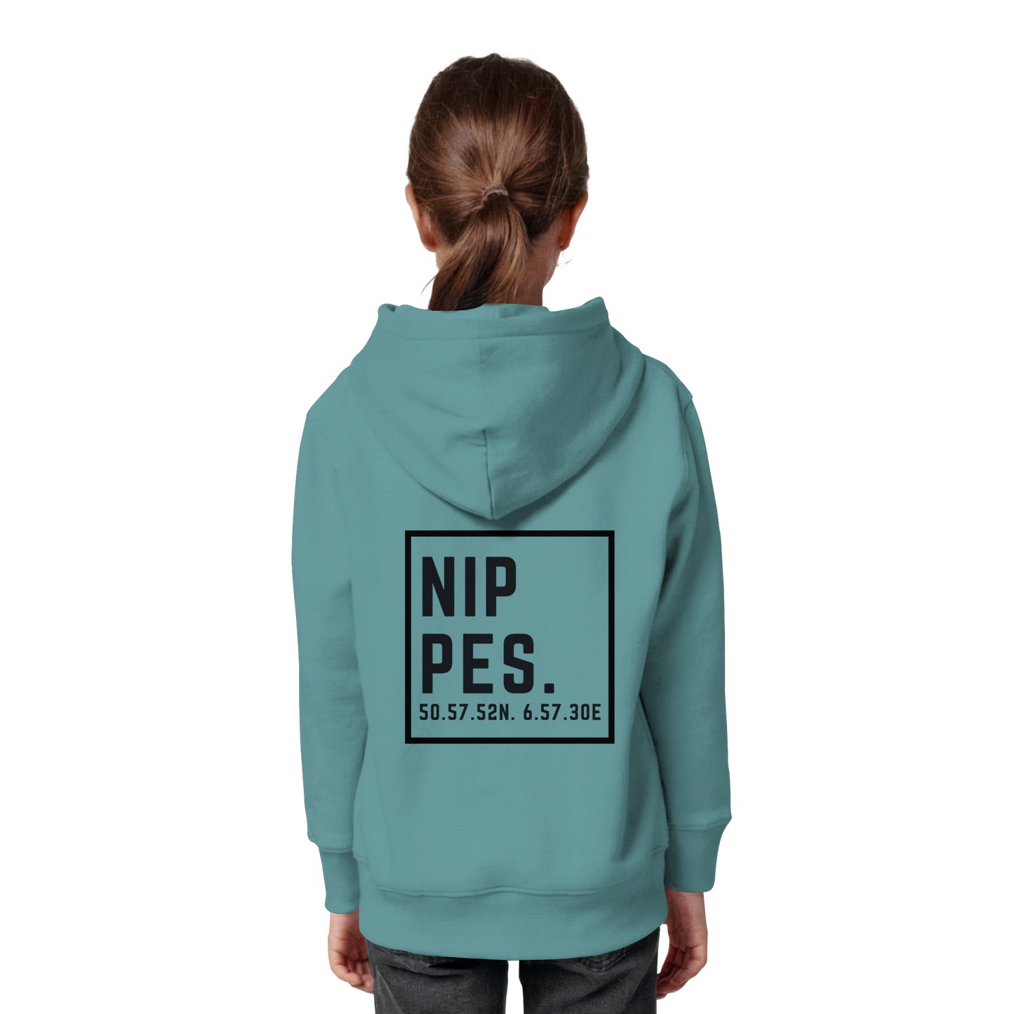 Nippes Koordinaten (großer Druck auf dem Rücken) - Kids Organic Hoodie