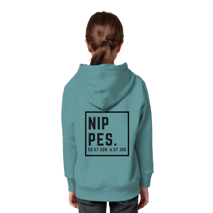Nippes Koordinaten (großer Druck auf dem Rücken) - Kids Organic Hoodie