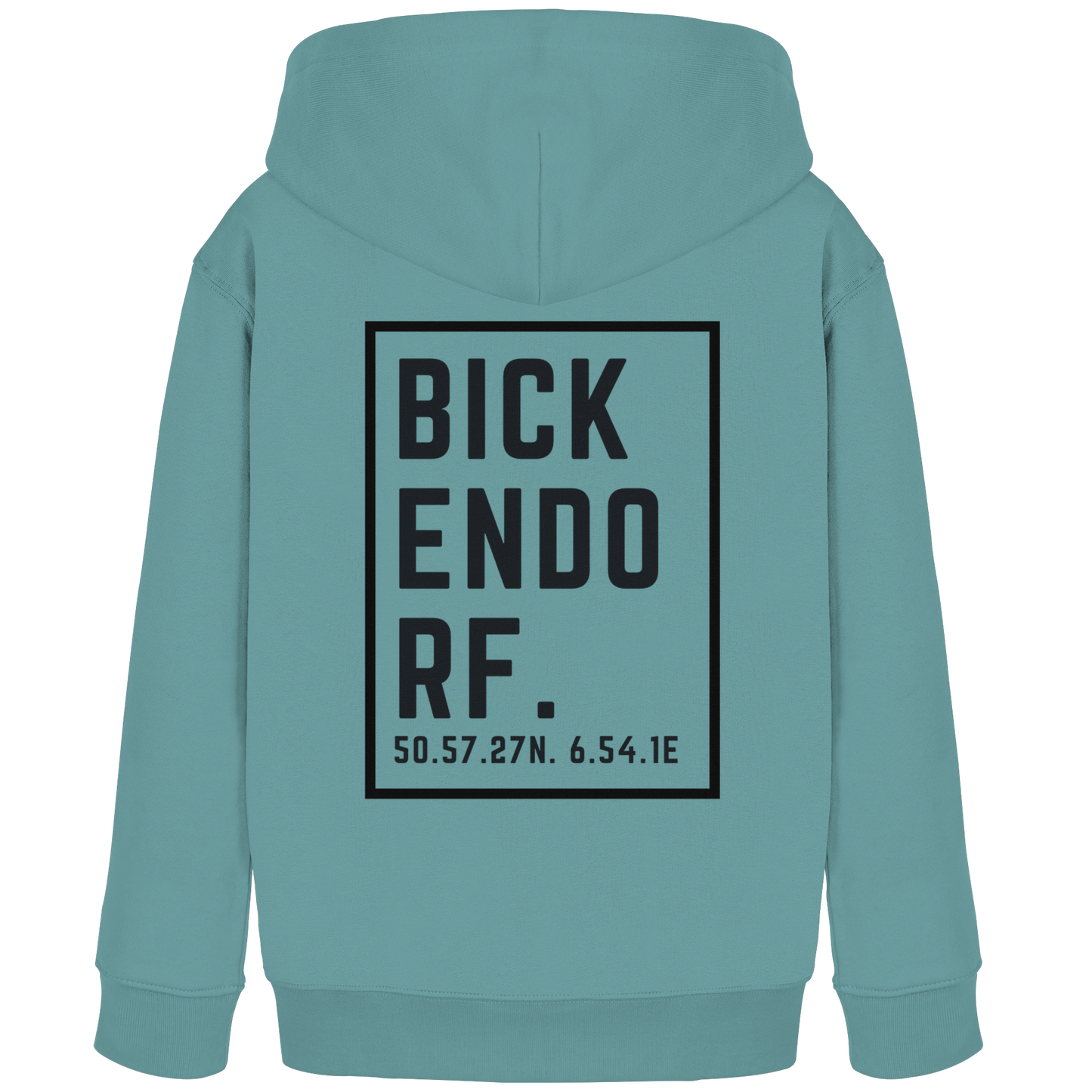 Bickendorf Koordinaten (großer Druck auf dem Rücken) - Kids Organic Hoodie