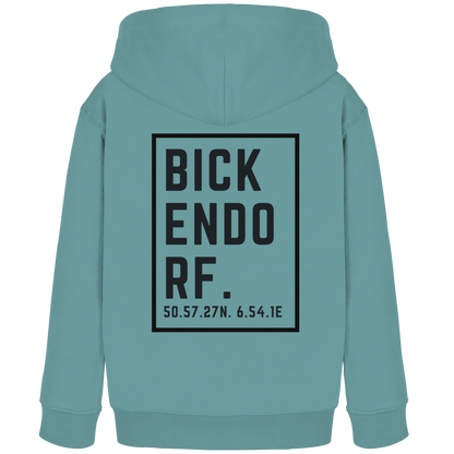 Bickendorf Koordinaten (großer Druck auf dem Rücken) - Kids Organic Hoodie