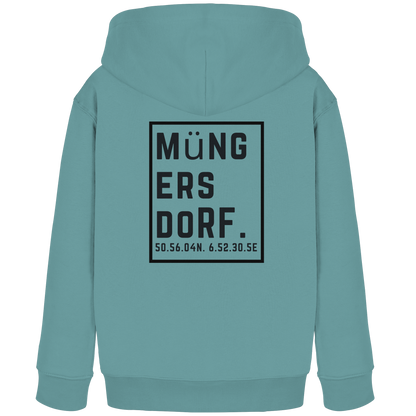 Müngersdorf Koordinaten (großer Druck auf dem Rücken) - Kids Organic Hoodie
