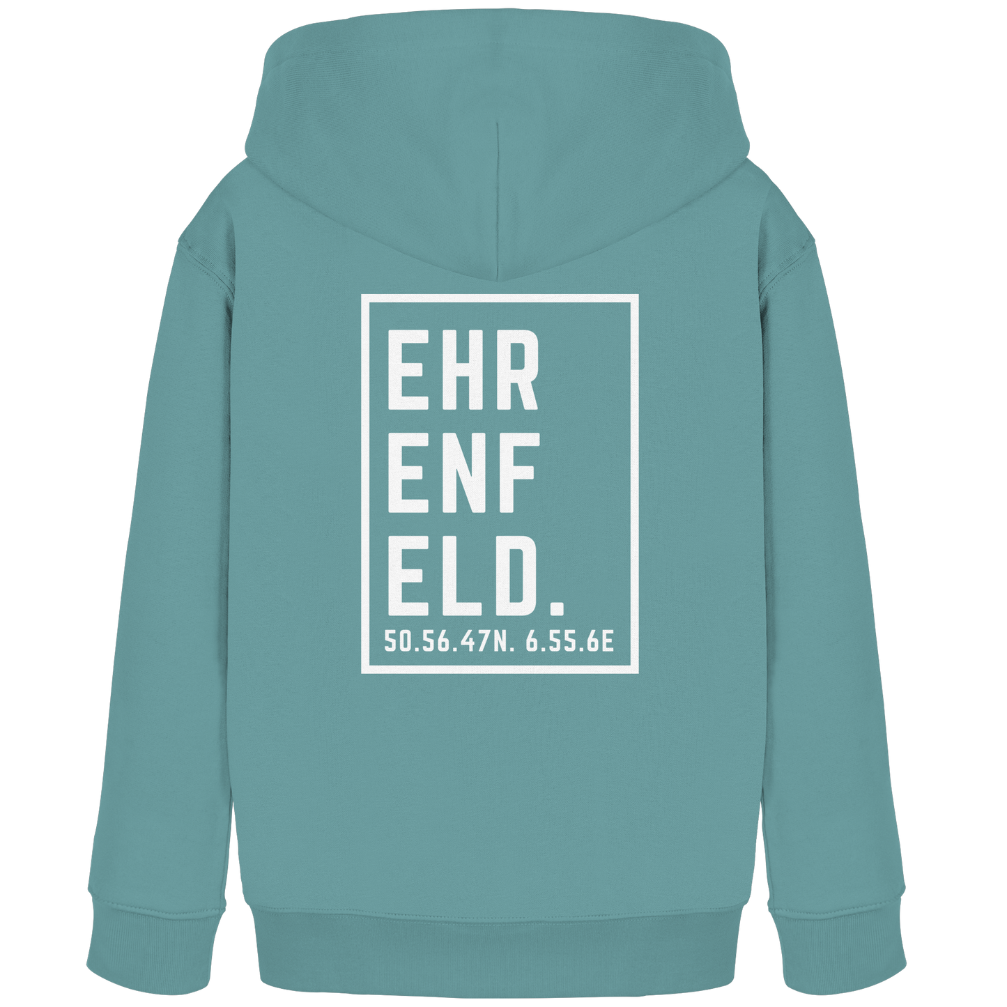 Ehrenfeld Koordinaten (großer Druck auf dem Rücken) - Kids Organic Hoodie