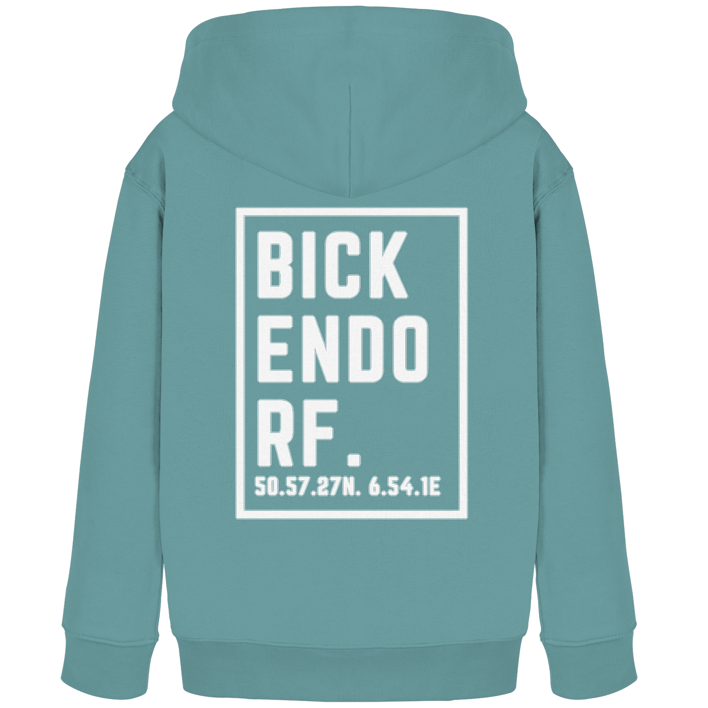 Bickendorf Koordinaten (großer Druck auf dem Rücken) - Kids Organic Hoodie
