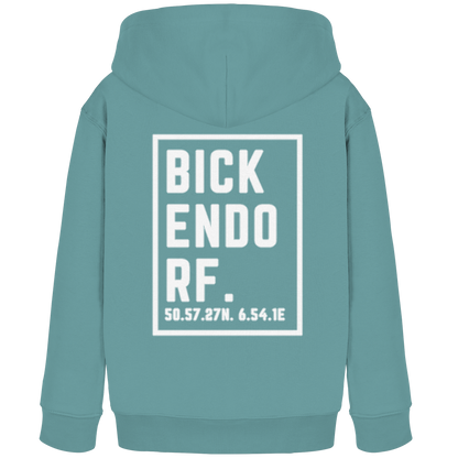 Bickendorf Koordinaten (großer Druck auf dem Rücken) - Kids Organic Hoodie