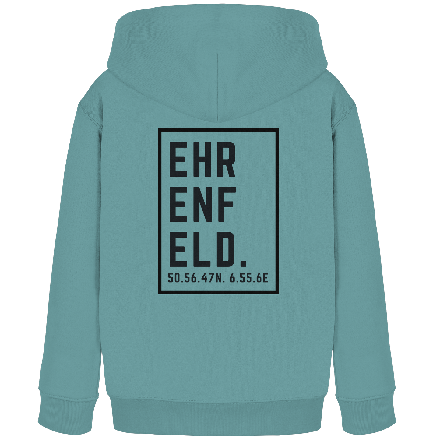 Ehrenfeld Koordinaten (großer Druck auf dem Rücken) - Kids Organic Hoodie