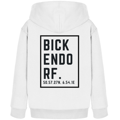 Bickendorf Koordinaten (großer Druck auf dem Rücken) - Kids Organic Hoodie
