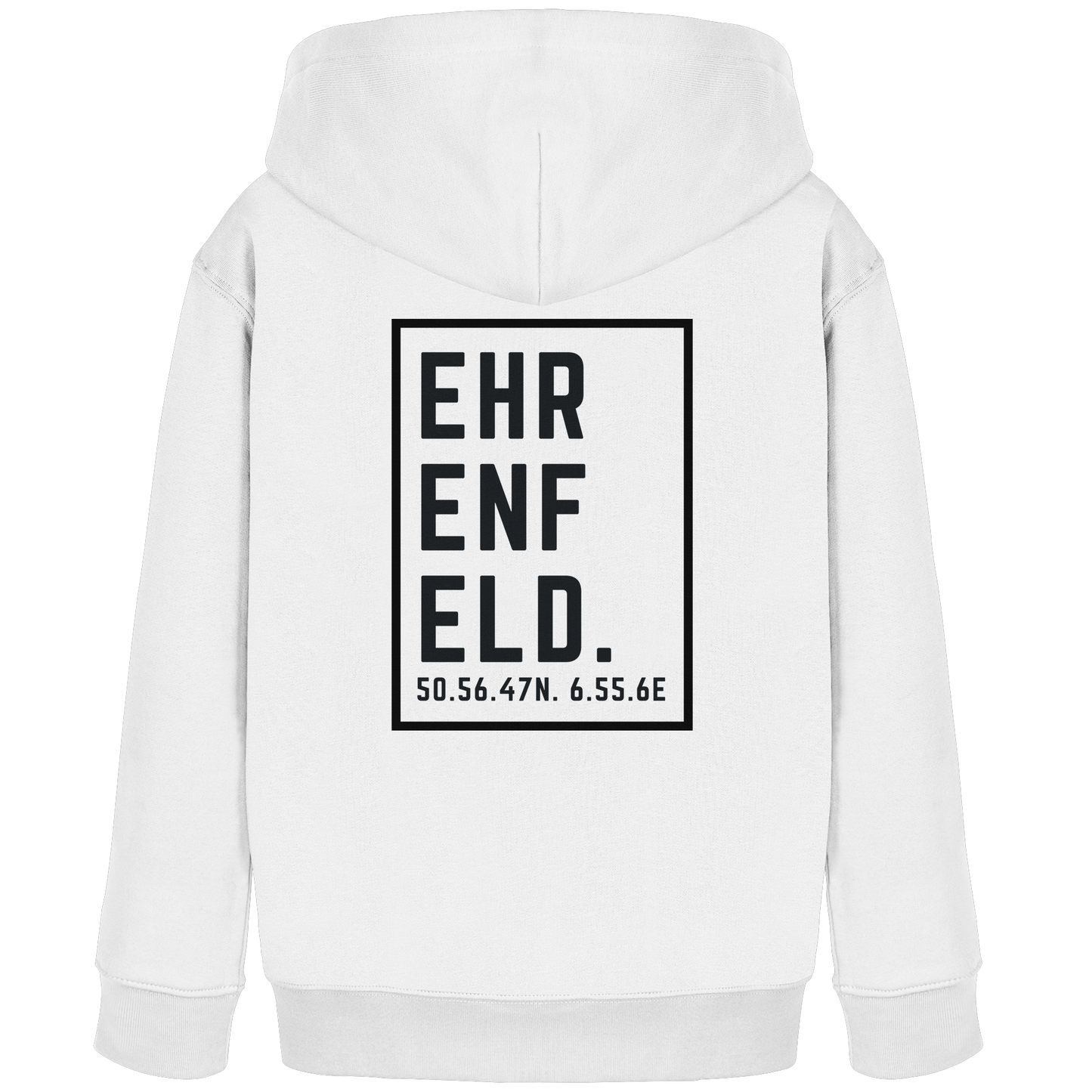 Ehrenfeld Koordinaten (großer Druck auf dem Rücken) - Kids Organic Hoodie
