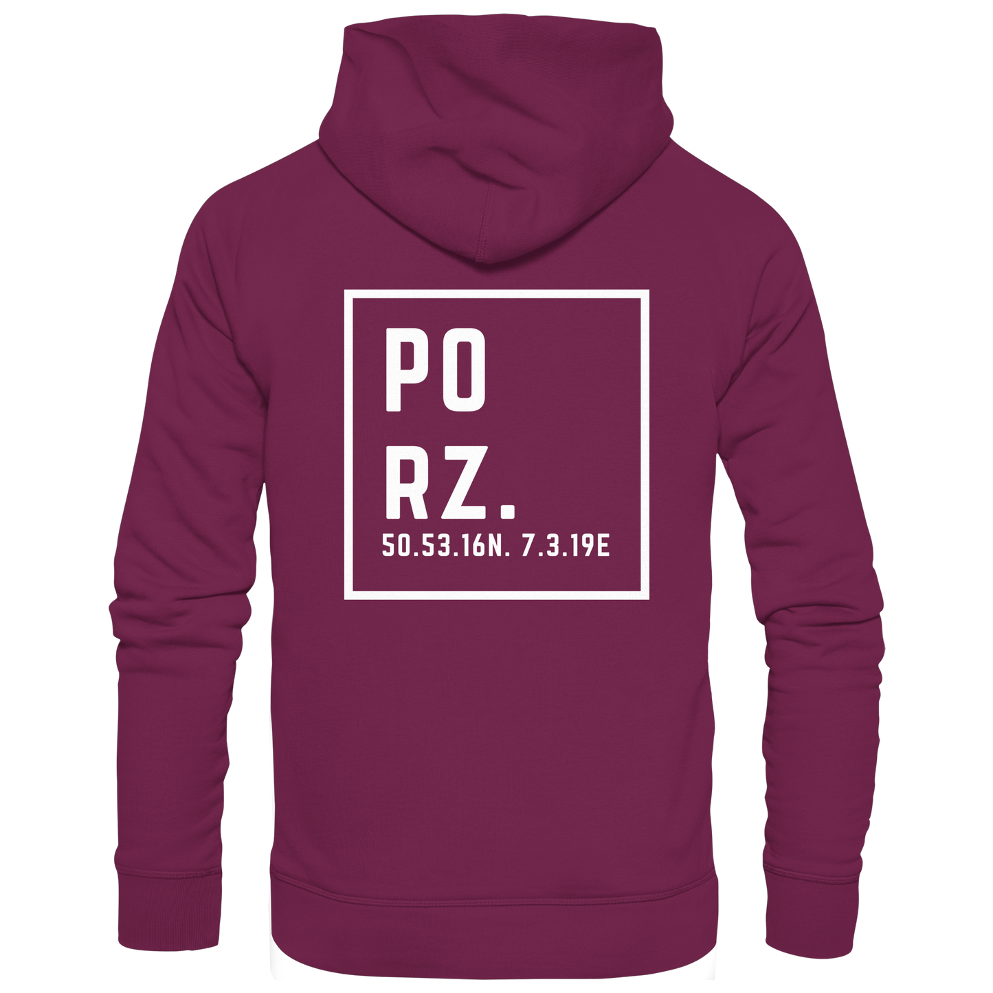 Porz Koordinaten (großer Druck Rücken) - Kids Premium Hoodie