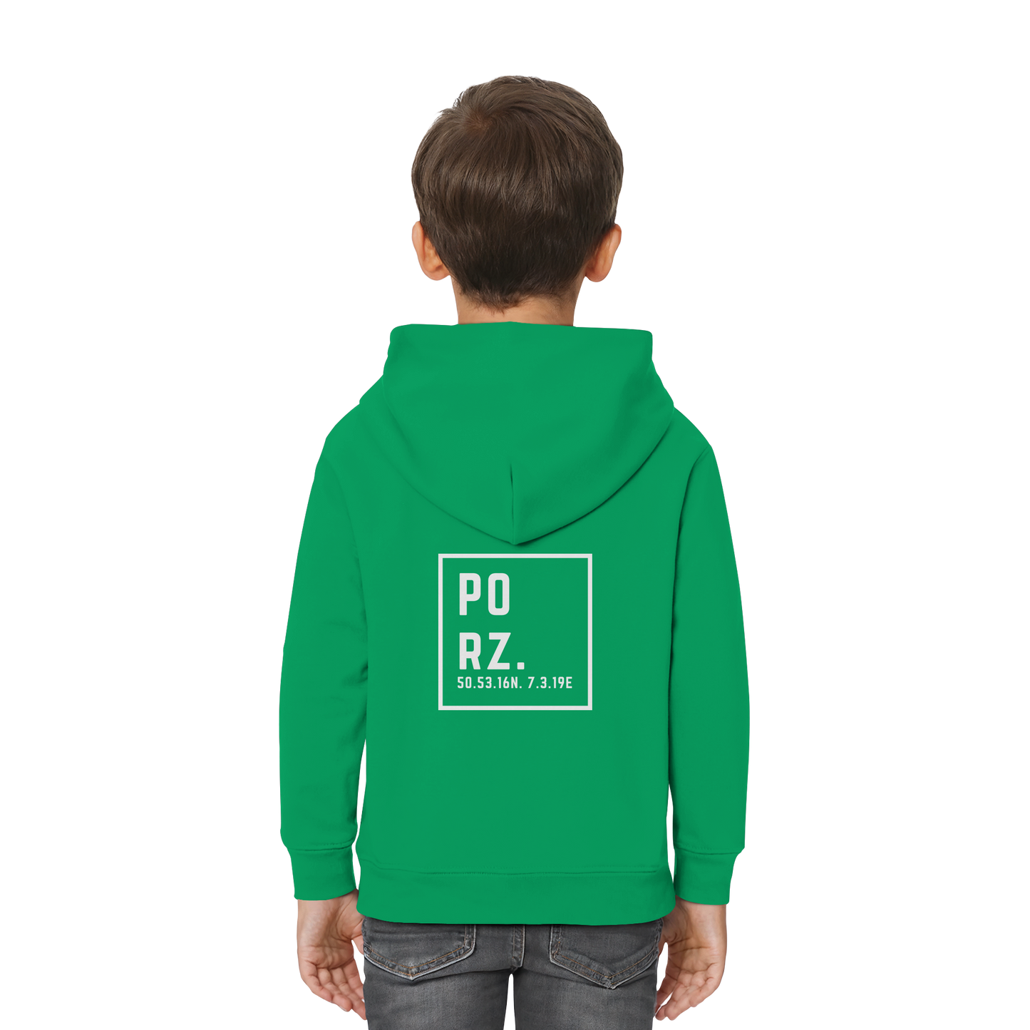 Porz Koordinaten (großer Druck Rücken) - Kids Premium Hoodie