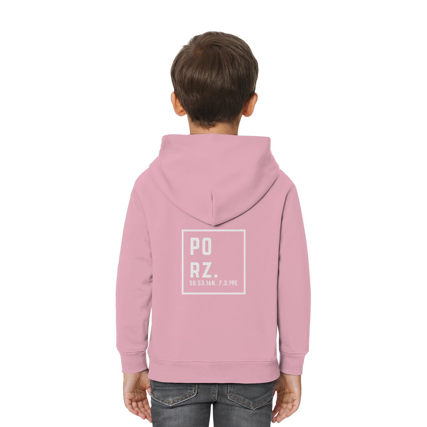 Porz Koordinaten (großer Druck Rücken) - Kids Premium Hoodie