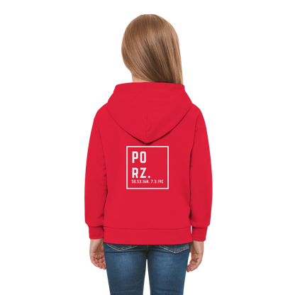 Porz Koordinaten (großer Druck Rücken) - Kids Premium Hoodie