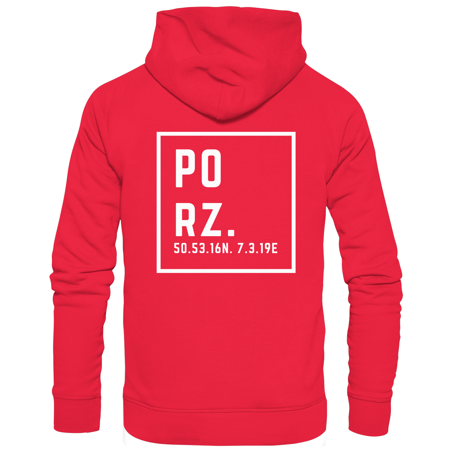 Porz Koordinaten (großer Druck Rücken) - Kids Premium Hoodie