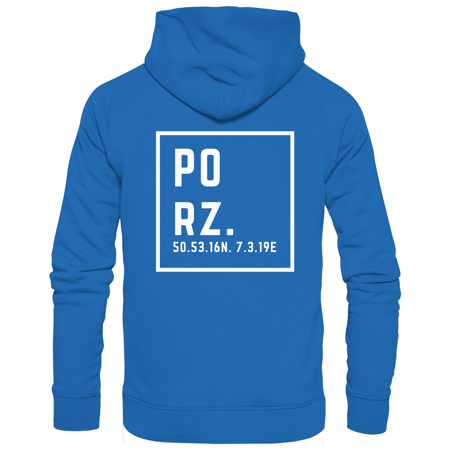 Porz Koordinaten (großer Druck Rücken) - Kids Premium Hoodie