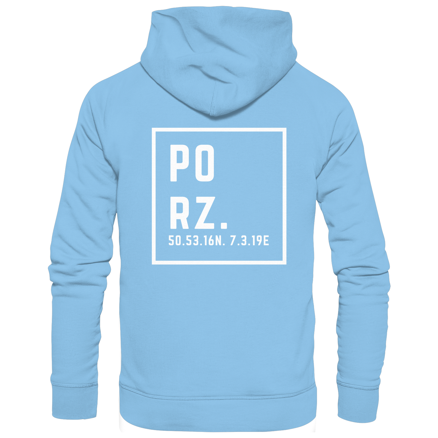 Porz Koordinaten (großer Druck Rücken) - Kids Premium Hoodie