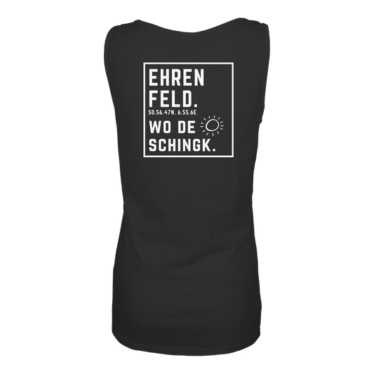 Wo de Sonn schingk - Ehrenfeld Druck Rücken  - Ladies Tank-Top