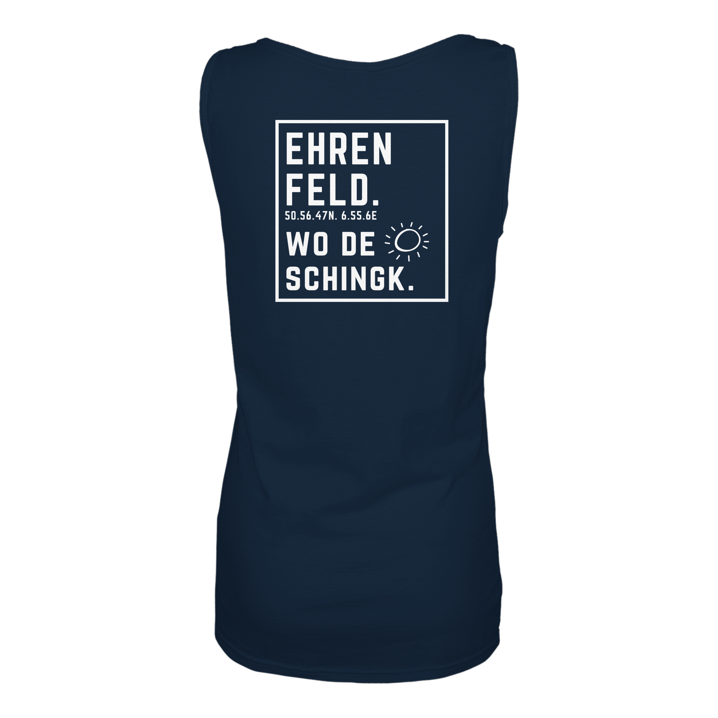 Wo de Sonn schingk - Ehrenfeld Druck Rücken  - Ladies Tank-Top