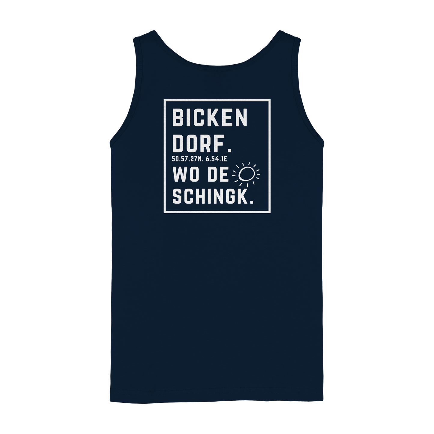 Wo de Sonn schingk - Bickendorf Druck Rücken - Ladies Tank-Top